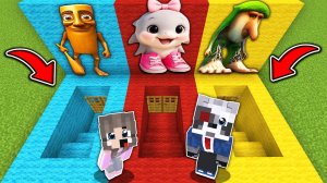 Выбери ПРАВИЛЬНЫЙ СЕКРЕТНЫЙ ПОДВАЛ БРЕЙНРОТ ЖИВОТНЫЕ в МАЙНКРАФТ АНИМАЦИЯ ТУНГ ТУНГ СУХУР MINECRAFT