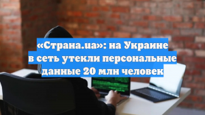«Страна.ua»: на Украине в сеть утекли персональные данные 20 млн человек