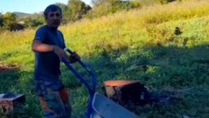 Выкопала я свои гладиолусы крупненькие ,сортовые. Меняем пол прогнила часть досок. Купили Краскопуль