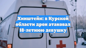 Хинштейн: в Курской области дрон атаковал 18-летнюю девушку