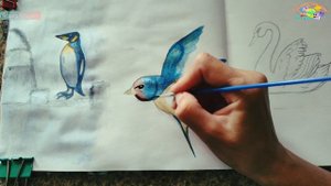 как рисовать ласточку