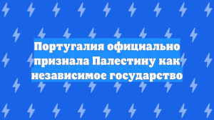 Португалия официально признала Палестину как независимое государство