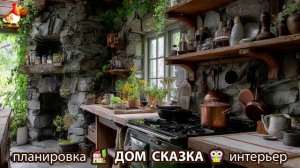 Сказочный дом мечты – 3D идея для вдохновения с планировкой и интерьером 🏡🏚️🏠 вариант (378)