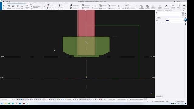 2. Tekla Structures, построение 3D модели стойки с основанием, Стойка Ст1.