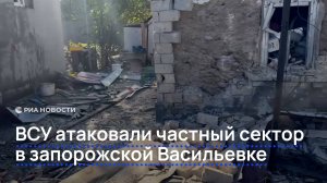 ВСУ атаковали частный сектор в запорожской Васильевке