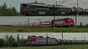 2ТЭ116 БТС, пара быстрых двухэтажек на ЭП20 и другие грузовые | Луховицы