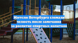 Жителю Петербурга сломали челюсть после замечания за распитие спиртных напитков