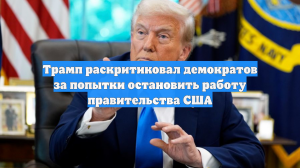 Трамп раскритиковал демократов за попытки остановить работу правительства США