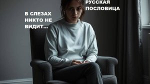 Русская пословица. В СЛЕЗАХ НИКТО НЕ ВИДИТ...