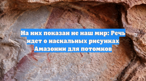 На них показан не наш мир: Речь идет о наскальных рисунках Амазонии для потомков