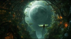 Glowing Tree City 🌳 2-Hour Bioluminescent Ambience ｜ Ancient Forest Moon ｜ Floating Seed Core