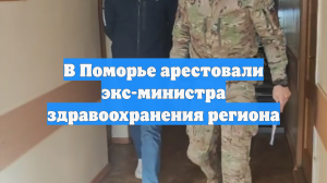 В Поморье арестовали экс-министра здравоохранения региона