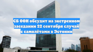 СБ ООН обсудит на экстренном заседании 22 сентября случай с самолётами в Эстонии