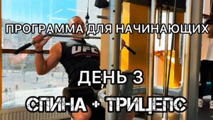 СПИНА + ТРИЦЕПС. ДЕНЬ 3 #спина #спорт #тренировка