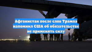 Афганистан после слов Трампа напомнил США об обязательстве не применять силу