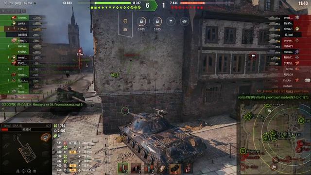 Мир танков. Бой на ИС-3. Т28 Prot. отхватил за наглость)))