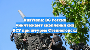 RusVesna: ВС России уничтожают скопления сил ВСУ при штурме Степногорска