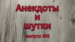 Анекдоты. выпуск №3