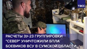 Расчеты ЗУ-23 группировки "Север" уничтожили БПЛА боевиков ВСУ в Сумской области