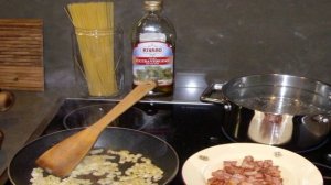 Карбонара с грибами и беконом