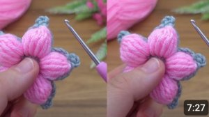 Цветочек крючком #всевжизнисвязано #вязаниекрючком