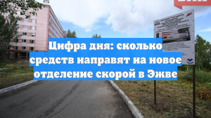 Цифра дня: сколько средств направят на новое отделение скорой в Эжве