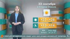 Погода в Старом Осколе на 22 сентября