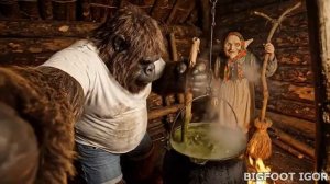 Бигфут Игорь встретил Бабу Ягу в Лесу