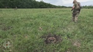 Траление противотанковых фугасных мин. Учебный центр батальона им.Карбышева.