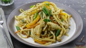 Дома вкуснее и экономнее. УДОН С КУРИЦЕЙ В АПЕЛЬСИНОВО-СОЕВОМ СОУСЕ