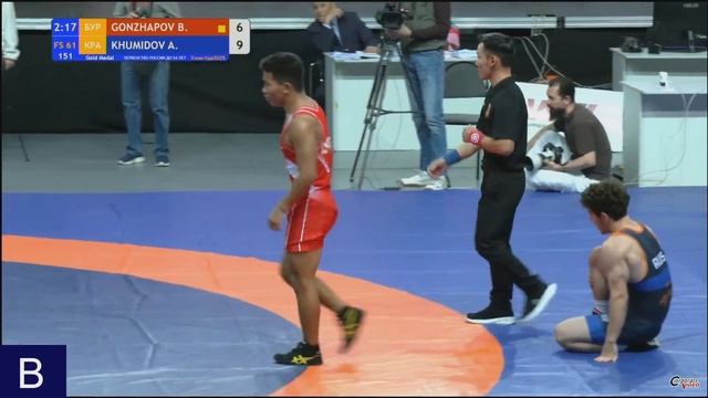 Финал 61кг. Гонжапов Бэлигто Бурятия - Хумидов Ахмед Красноярский край