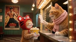 Невероятные приключения котёнка Гонконге: как он повторил знаменитую позу у  у статуи Брюса Ли!