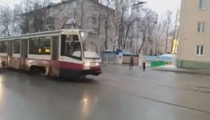 Нижегородский трамвай. Трамвай КТМ-19 на 2 маршруте