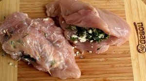 Куриные кармашки с творогом