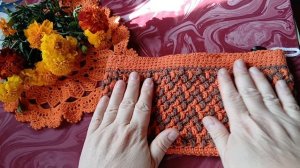 Косметичка крючком "Зигзаг"