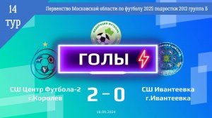 14 тур | СШ Центр Футбола-2 - СШ Ивантеевка (ГОЛЫ) (18.09.2025)