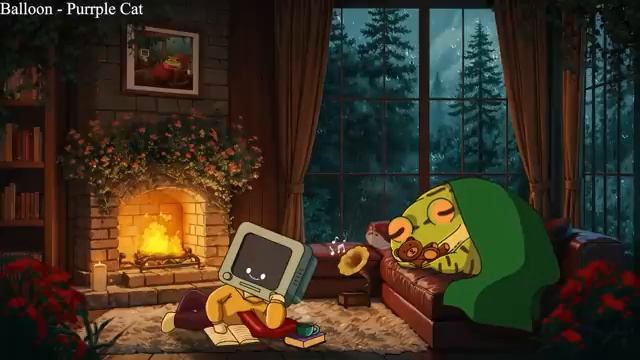 a peaceful rainy night calm your anxiety relaxing music chill lo-fi hip hop beats смотреть онлайн