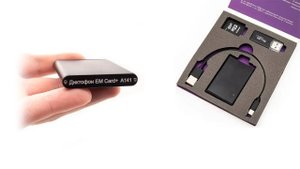 Тонкий диктофон с долгой автономной работой до 5 лет Edic-mini Card+ A141
