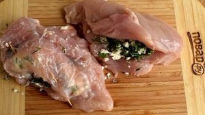 Куриные кармашки с творогом