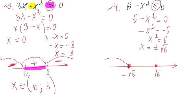 Неравенства (линейные, квадратные, дробно-рациональные)