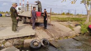 Зарыбление Заинского водохранилища на средства рыбаков. Инициатор магазин Kama Fishing