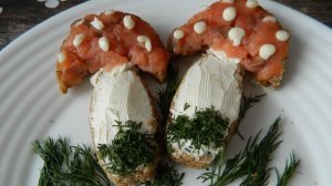 НОВОГОДНИЕ РЕЦЕПТЫ.  МУХОМОРЫ - ЗАКУСКА НА НОВЫЙ ГОД