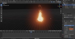 Создание костра и дождя в Blender  с помощью частиц