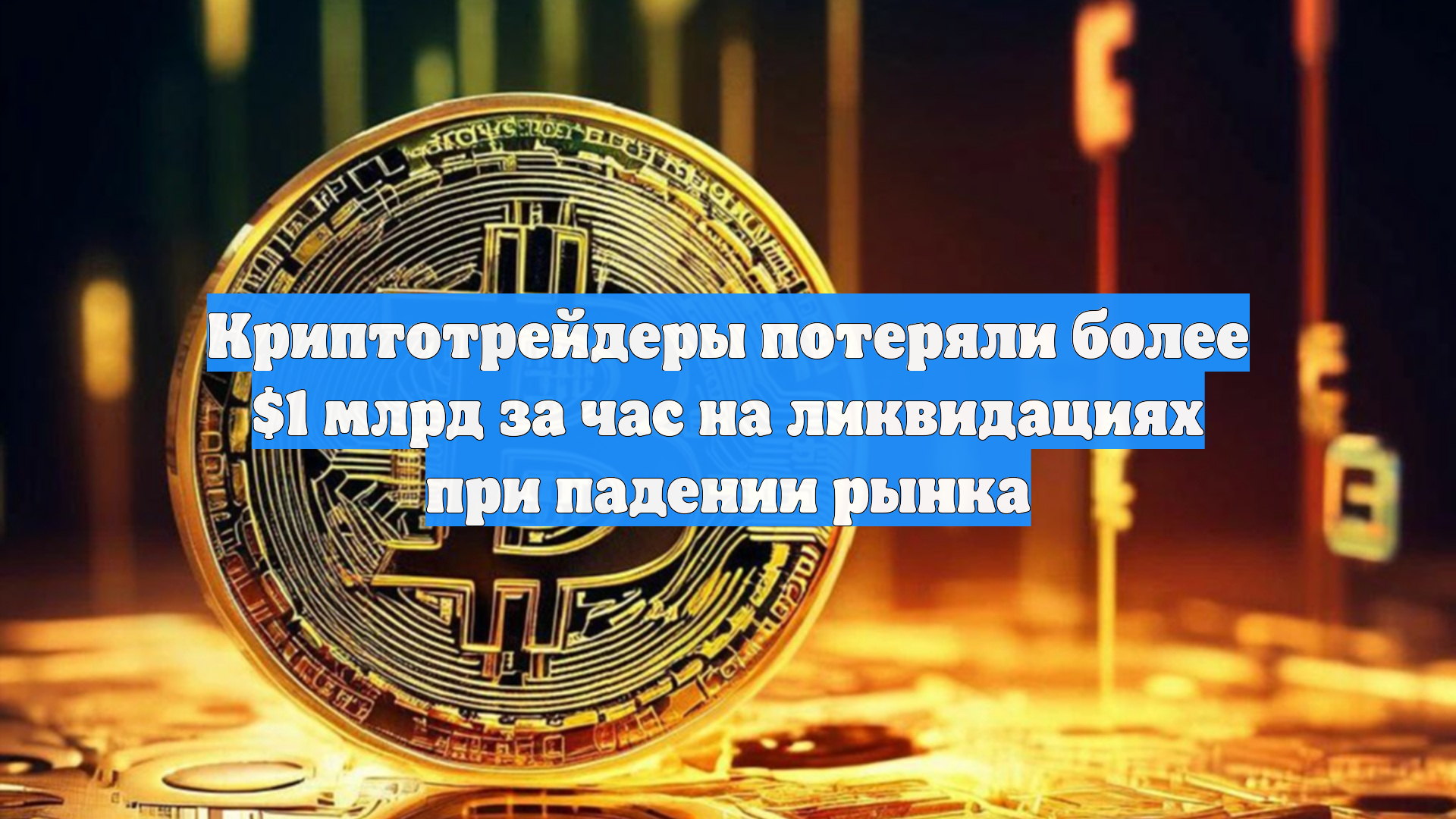 Криптотрейдеры потеряли более $1 млрд за час на ликвидациях при падении рынка