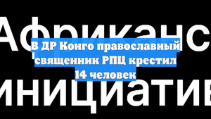 В ДР Конго православный священник РПЦ крестил 14 человек