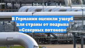 В Германии оценили ущерб для страны от подрыва «Северных потоков»