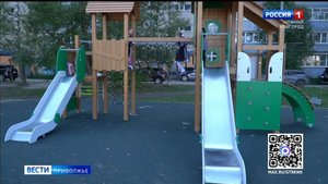 В Арзамасе на пустовавшей ранее территории завершается строительство детской площадки