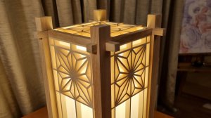 Настольная лампа в японской технике кумико 20х20х40см