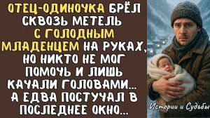 ОТЕЦ-одиночка брёл сквозь метель с голодным МЛАДЕНЦЕМ на руках на заснеженном перевале А едв
