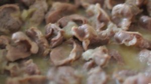 Куриные желудки с картошкой